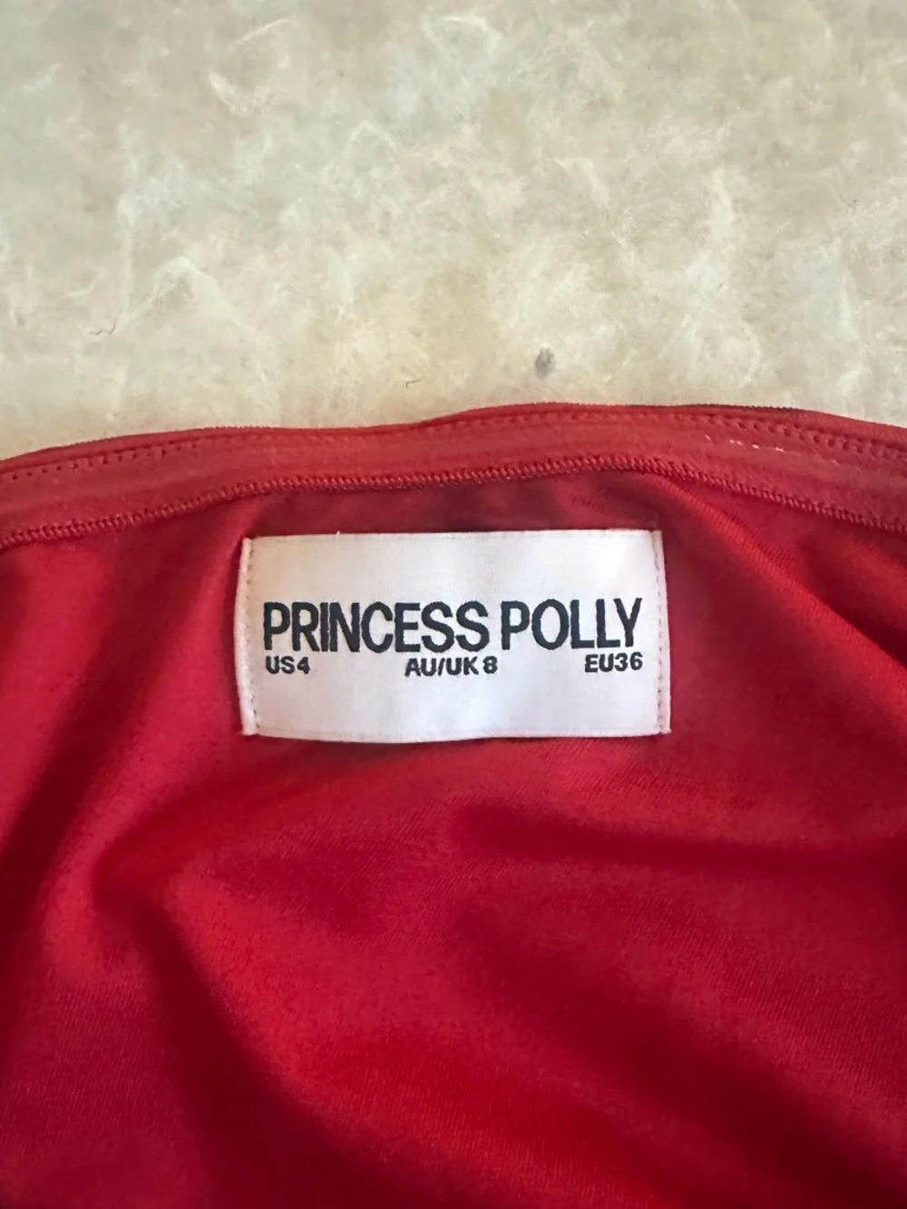 Princess Polly Strapless Red Floral Mini Dress - Picture 2 of 3
